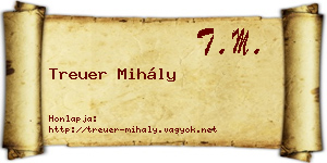 Treuer Mihály névjegykártya